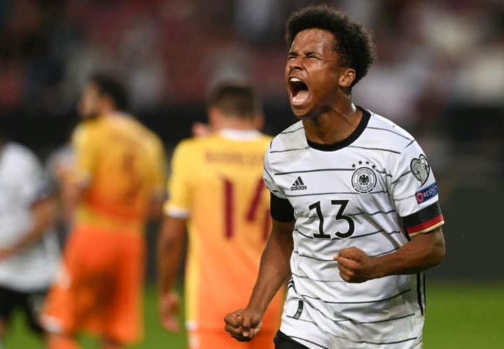 Teenager Karim Adeyemi scored on his Germany debut. AFP