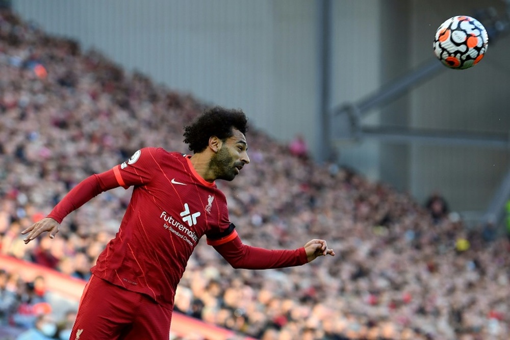 Mo Salah, protagonista indiscutido de la goleada 'red'. AFP/Archivo