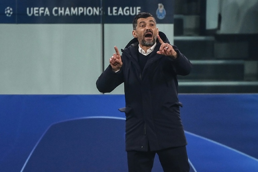 Sergio Conceiçao elogió la labor del Oporto en el Wanda Metropolitano. AFP