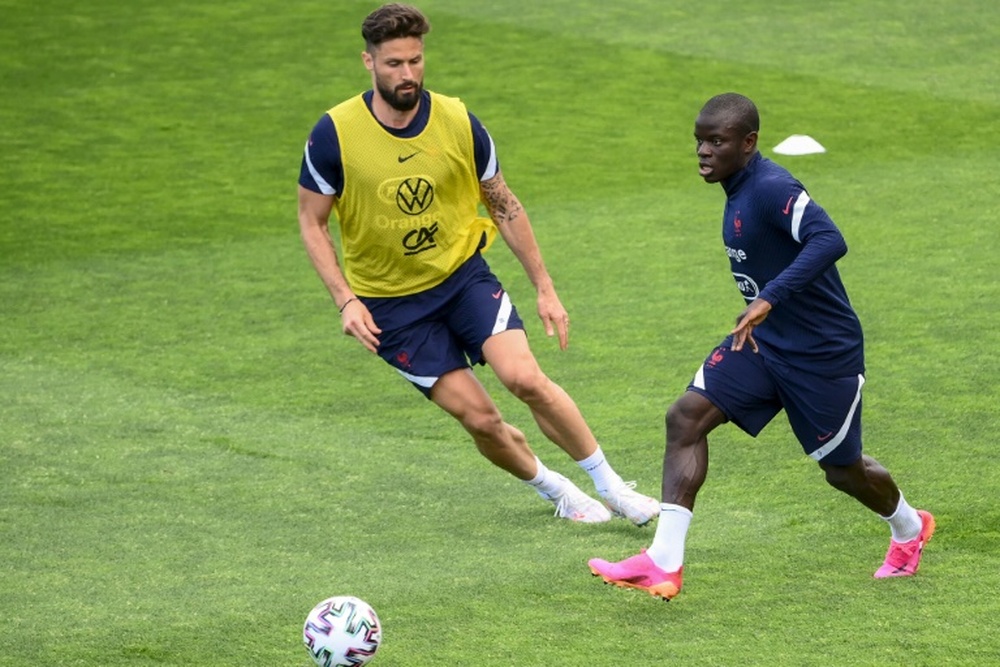 Giroud falou sobre o Kanté.AFP