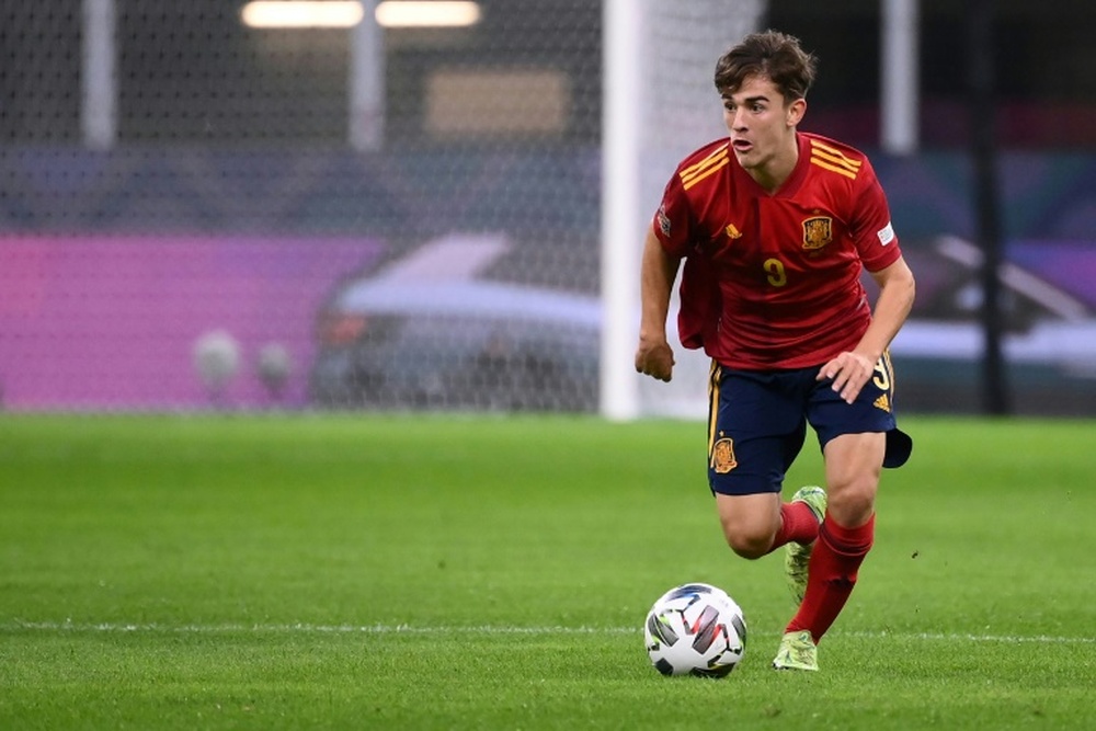 Gavi had a sensational debut with Spain. AFP