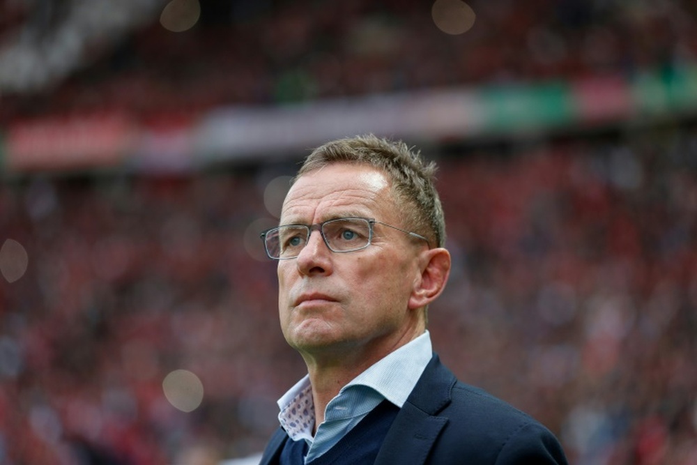 Ralf Rangnick called Leipzig players 'decadent' for flying in a barber to cut their hair. AFP