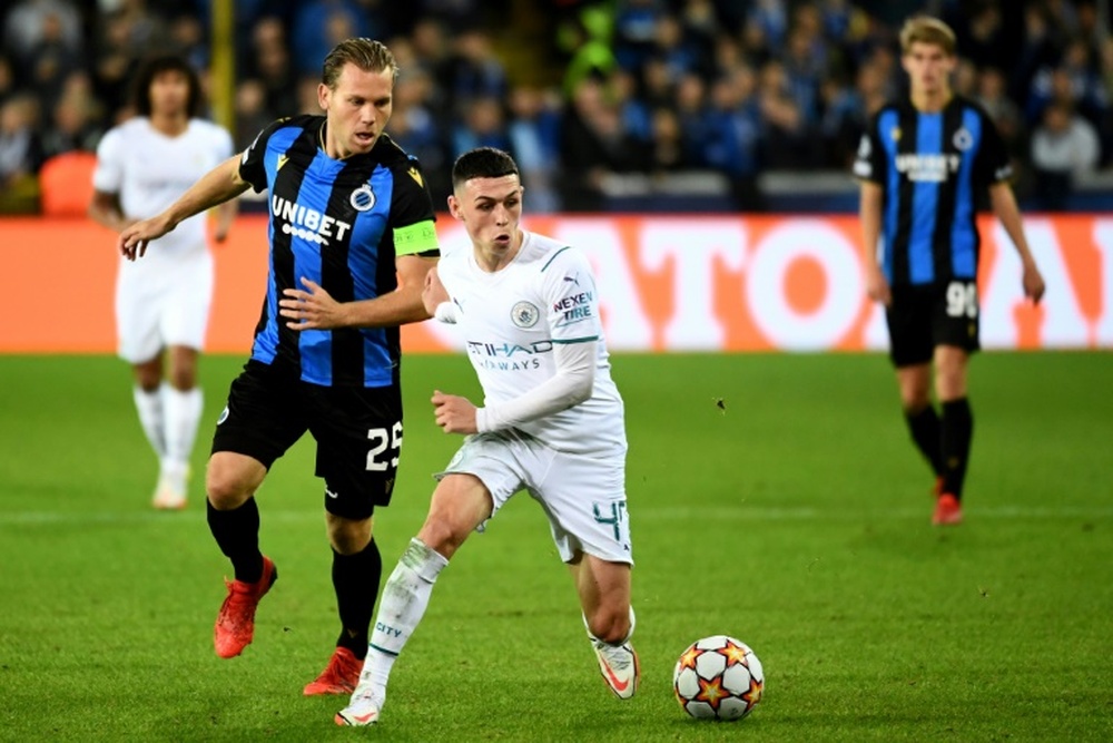 Le formazioni ufficiali di Manchester City- Club Brugge. AFP