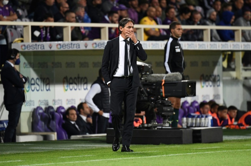 Inzaghi in conferenza stampa. AFP