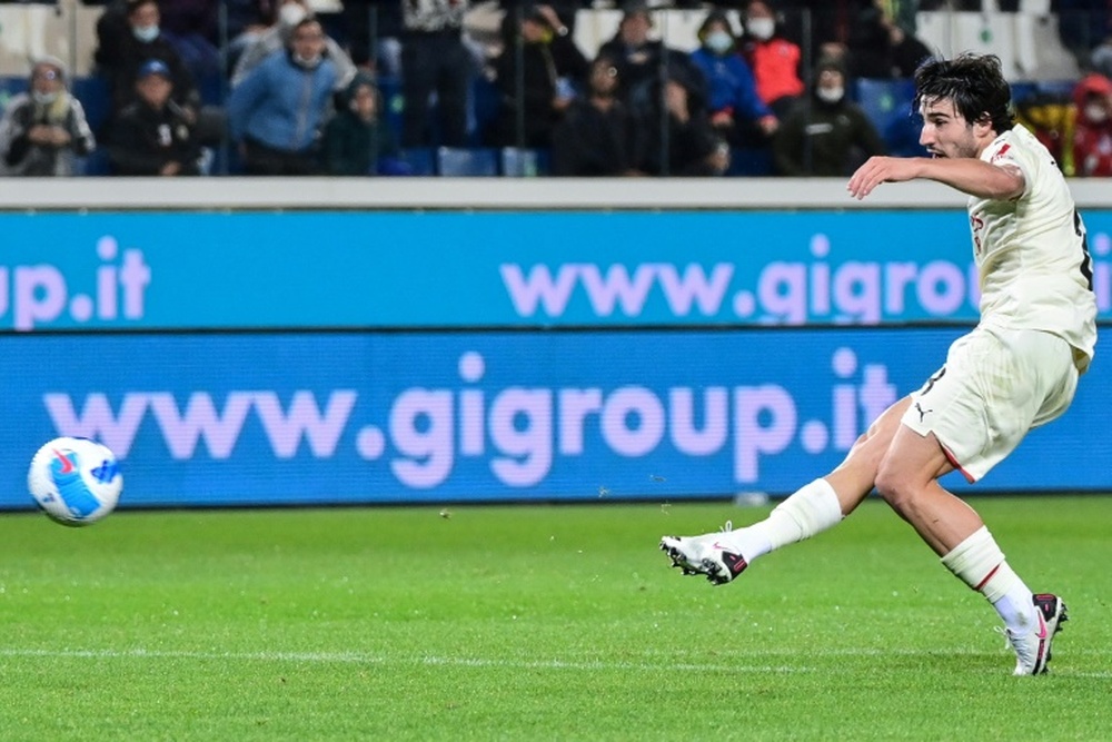 Sandro Tonali's goal was his second in Serie A this season. AFP