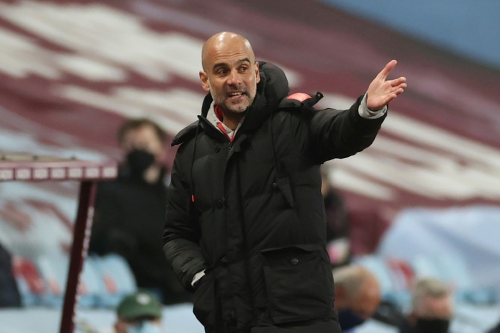 Guardiola falou após goleada na Champions. AFP