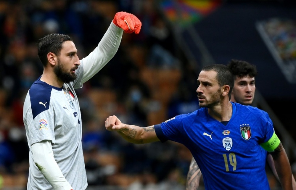 Donnarumma réagit aux sifflets de San Siro lors de Italie-Espagne. AFP