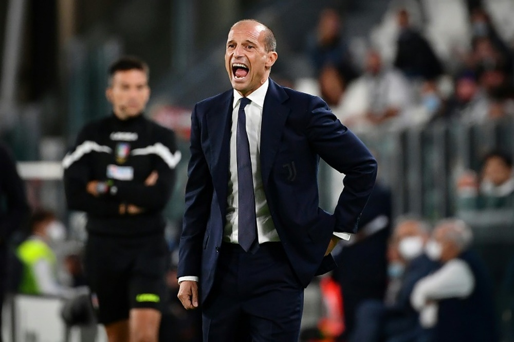 Allegri in conferenza stampa. AFP