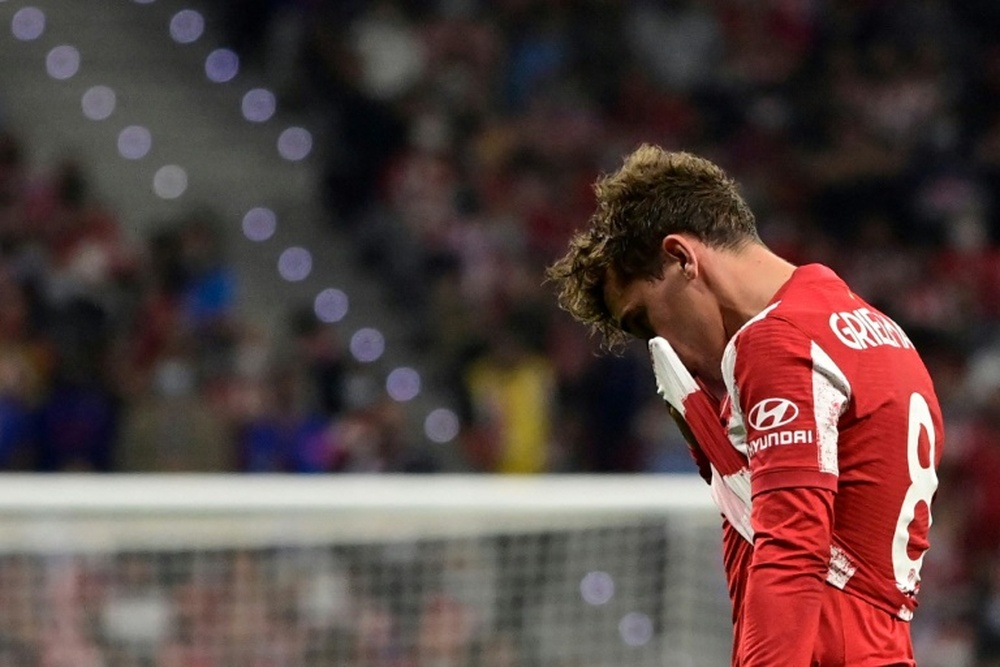 Griezmann terminou a chorar no balneário.AFP