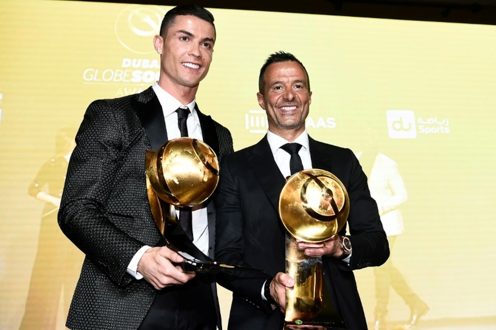 Jorge Mendes veut voir Ronaldo remporter le Ballon d'Or 2021. afp
