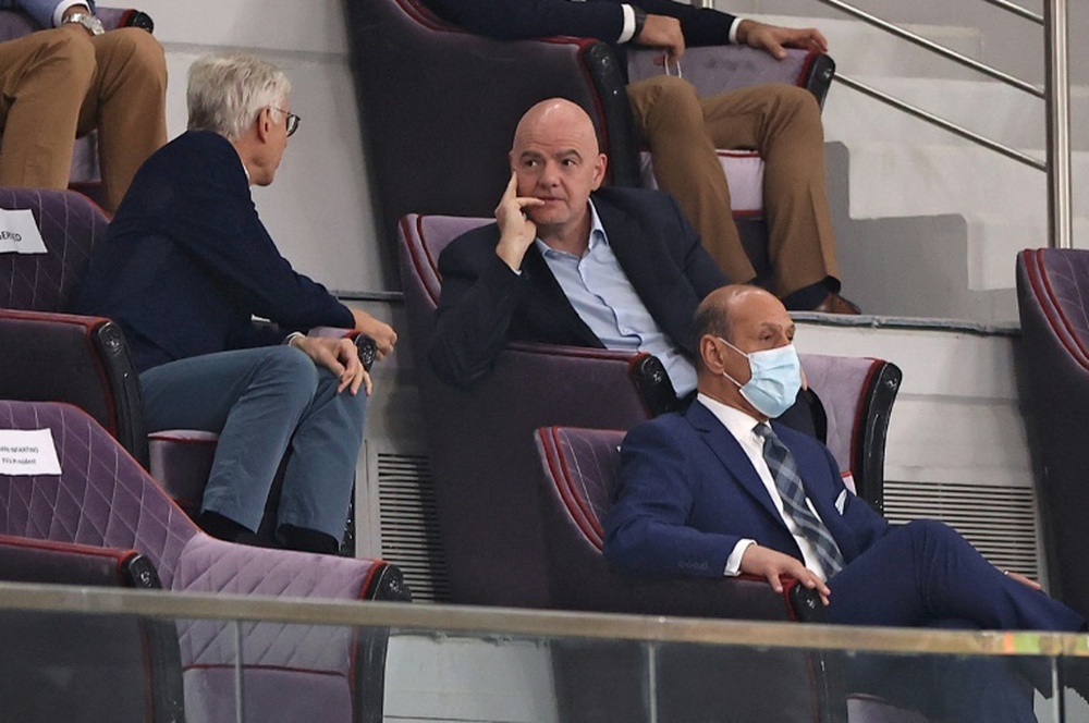 Gianni Infantino défend plus que jamais le projet du Mondial. AFP