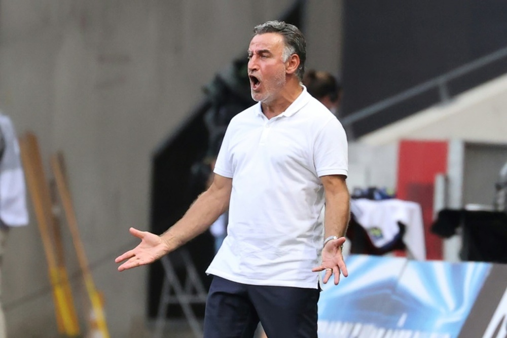 La colère de Galtier après la défaite de Nice. AFP