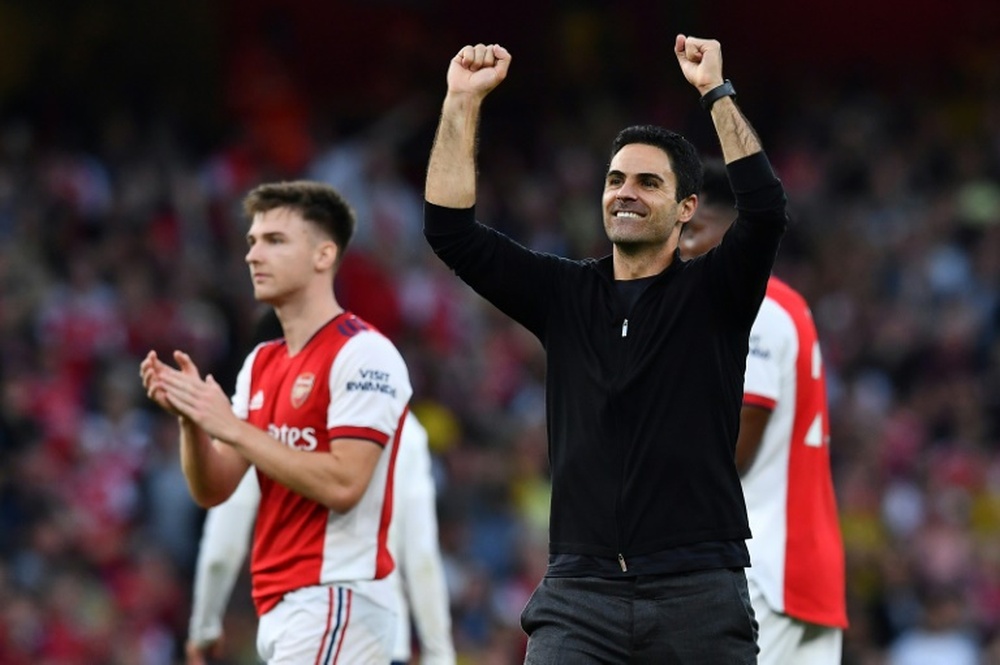 Mikel Arteta élu entraîneur du mois de septembre en Premier League. afp