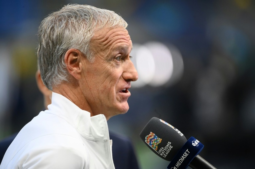 Até Deschamps se supreendeu com o gol de Mbappé. AFP
