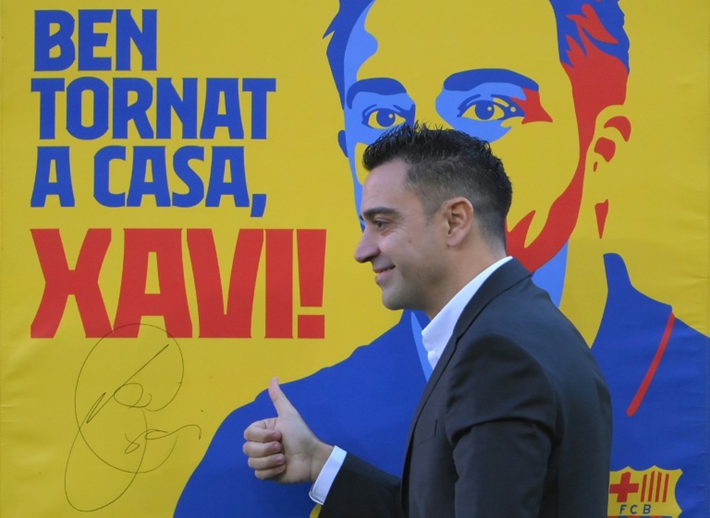Le premier défi de Xavi. AFP