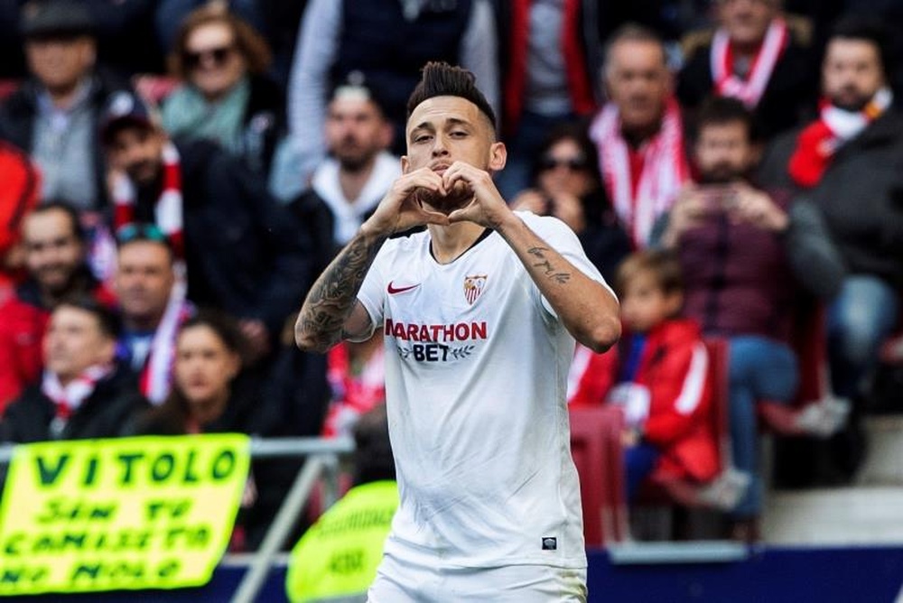 Lucas Ocampos établit un nouveau record. EFE/Rodrigo Jiménez/Archivo