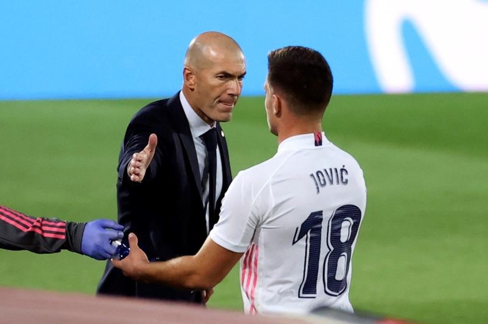 El delantero serbio del Real Madrid, Luka Jovic. EFE