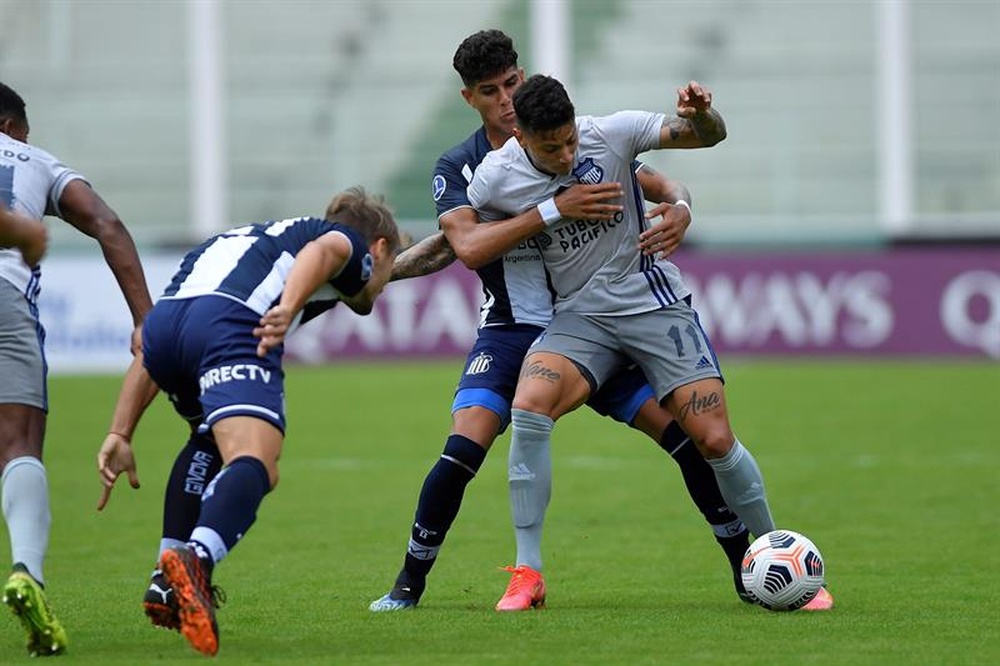 Alexis Zapata marcó el 1-0 ante Orense. Archivo/EFE