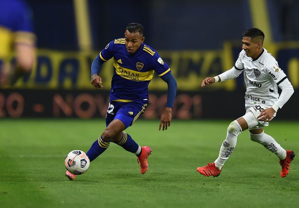 Sebastián Villa no acepta la sanción de Boca. EFE