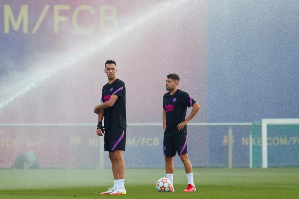Jordi Alba se acerca al 'Clásico'. EFE