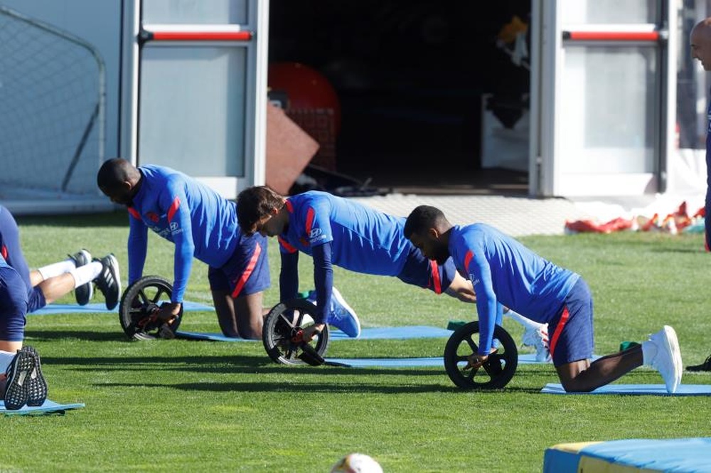 Dernière séance d'entraînement de la semaine pour les colchoneros. EFE