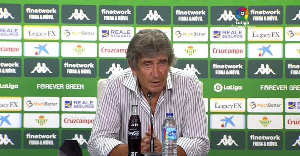 Pellegrini, contento con el juego de su equipo. YouTube/LaLiga