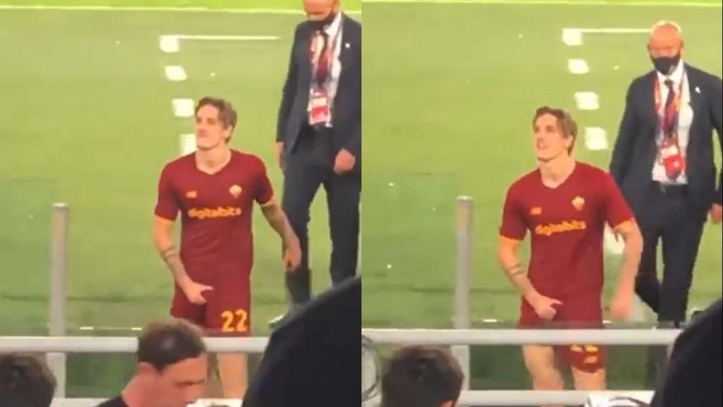 10 000 euros for zaniolo s vulgar gesture to lazio