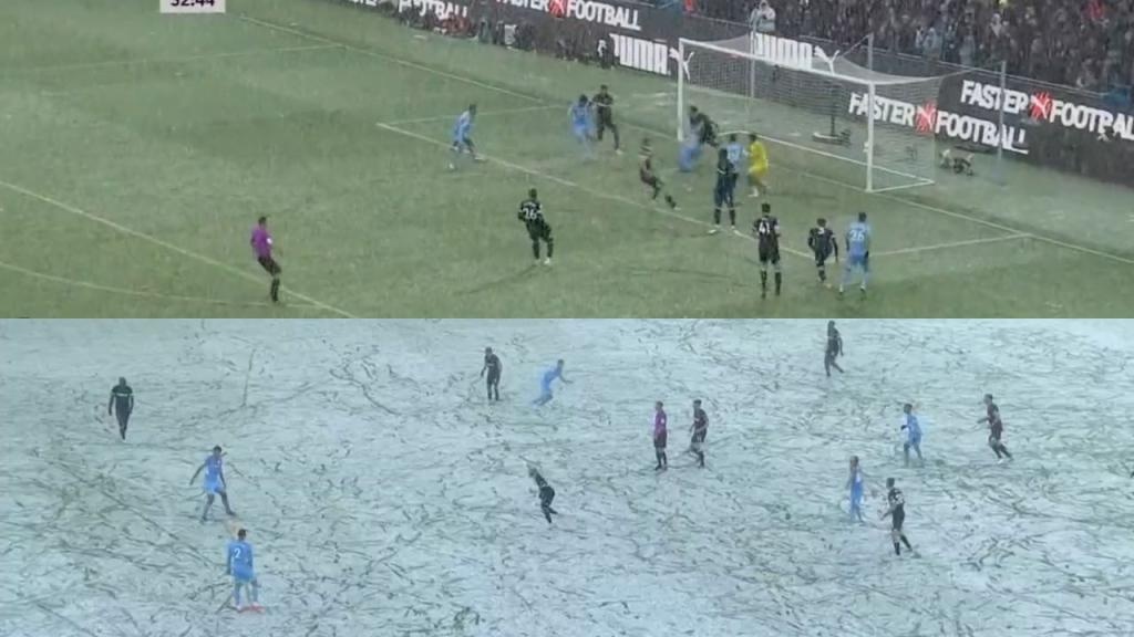 ï»¿Gundogan positioned Man City ahead in heavy snow