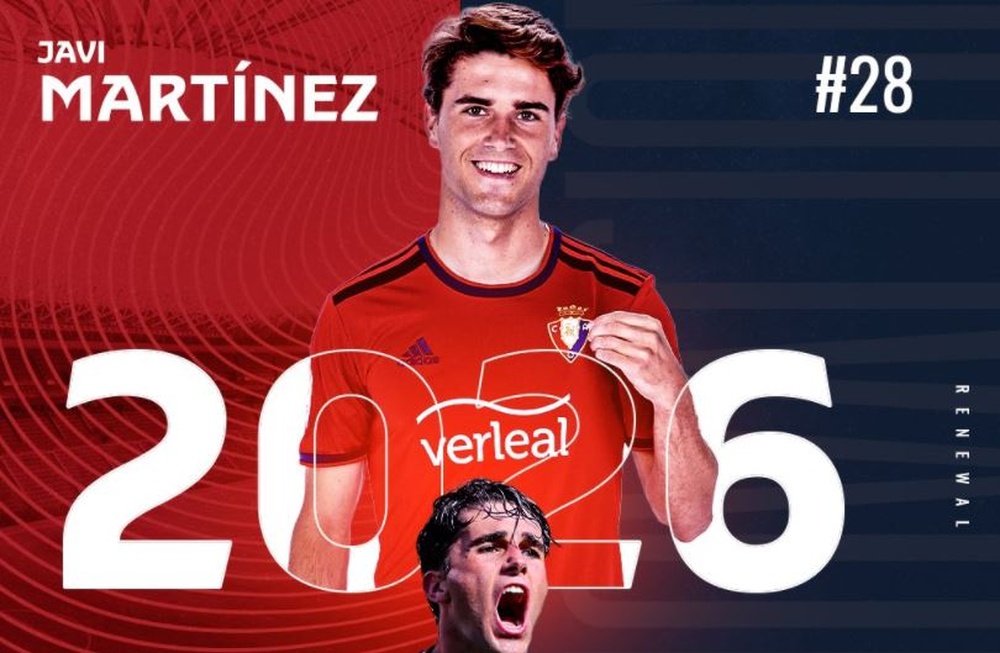 Javi Martínez renova com o Osasuna até 2026. CAOsasuna