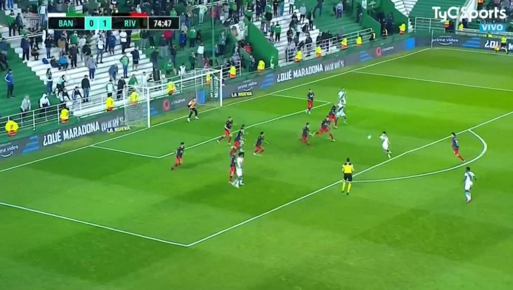 River Plate venció por la mínima en su visita a Banfield. Captura/TyCSports