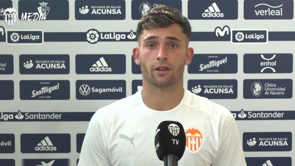 Hugo Duro não se arrepende de sua decisão. Captura/Youtube/ValenciaCF