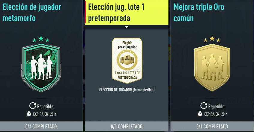 La solución más fácil del SBC Player pick jugador lote 1 pretemporada