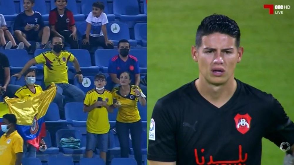 James made his debut for Al Rayyan. Screenshots/TVOneHD
