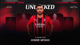 Junior Messias chega emprestado ao Milan. ACMilan