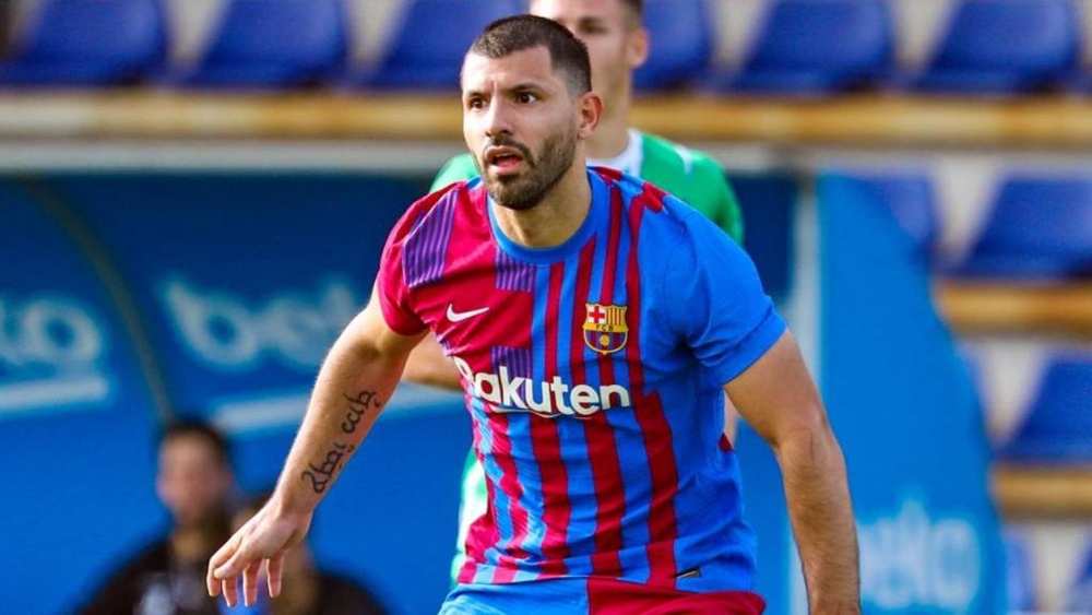 Agüero débutera sur le banc contre Valence. Twitter/FCBarcelona_es