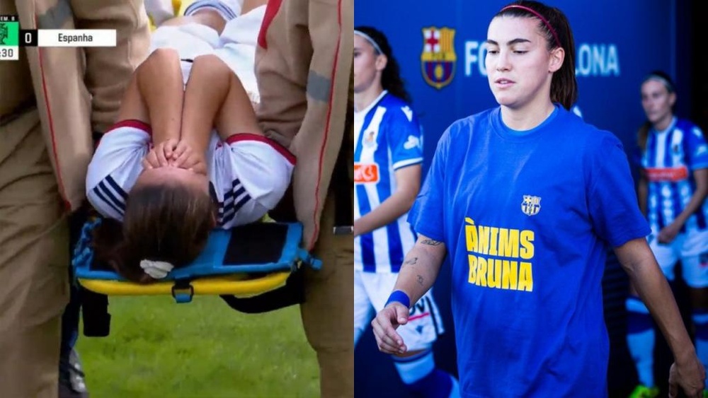 Bruna Vilamala opérée avec succès. Captura/SeFutbol/Twitter/FCBfemeni