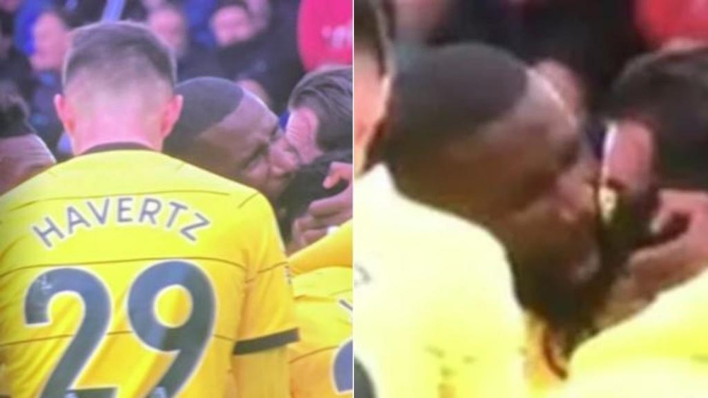 La célébration surréaliste de Rüdiger. Captures/ESPN