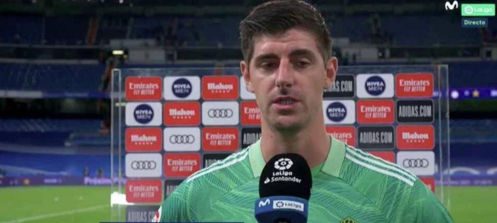 Courtois habló sobre la polémica del partido. Captura/MovistarLaLiga