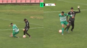 ¿Demasiado riesgo? ¡Recorte del portero y caño al delantero 'a lo Riquelme'!