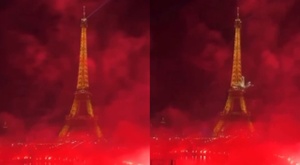 Detienen a 40 ultras del PSG por encender pirotecnia alrededor de la Torre Eiffel