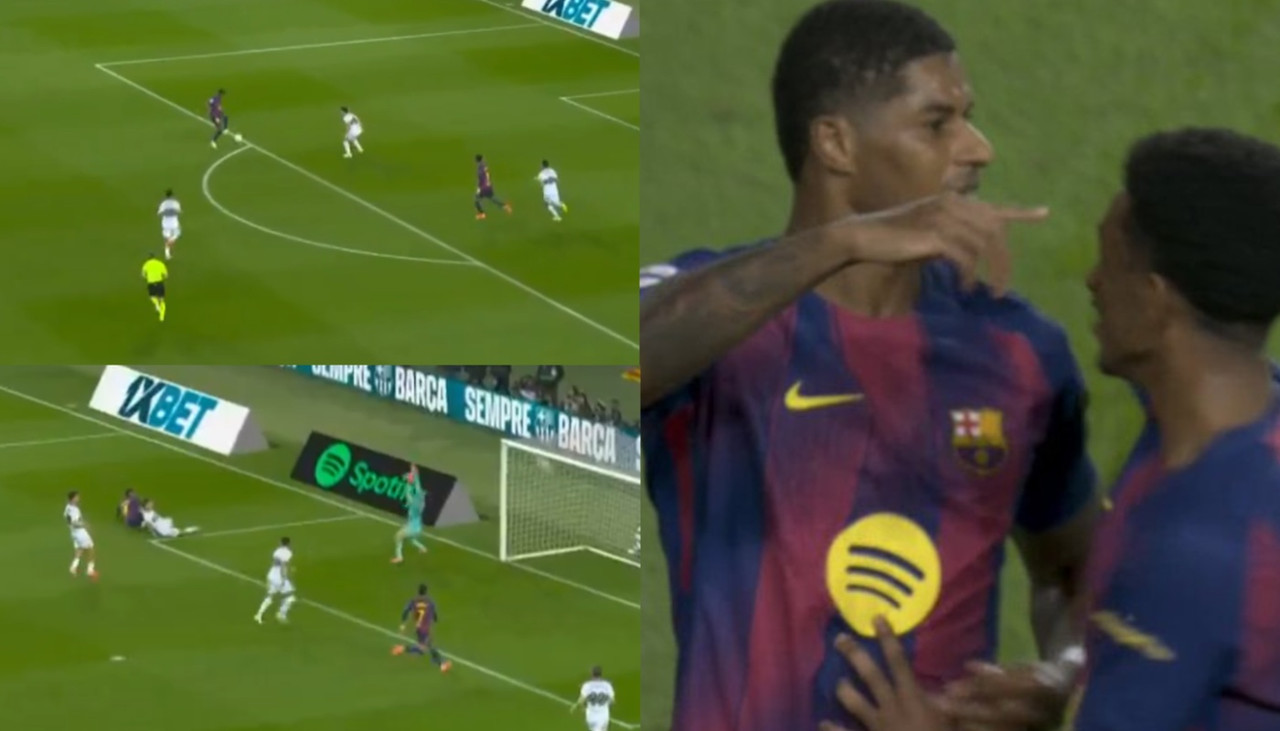 Rashford está enrachado: zurdazo, al larguero y para dentro