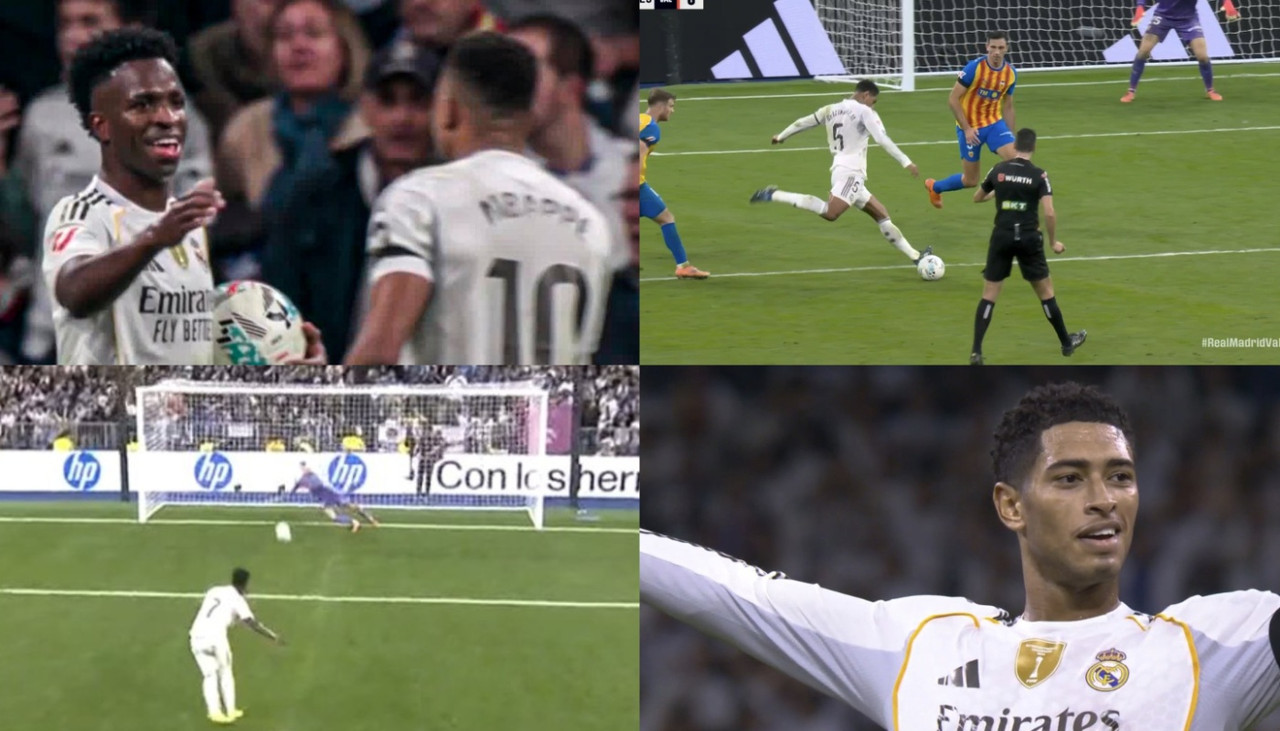 Vinicius le pidió un penalti a Mbappé y lo falló, pero Bellingham les redimió