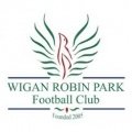 Escudo del Wigan Robin Park