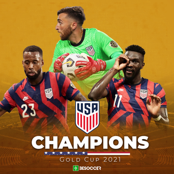 USA, vainqueurs de la Gold Cup 2021, 08/02/2022