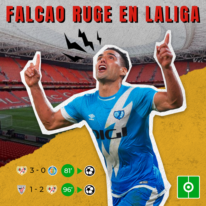 Falcao vuelve a LaLiga con un doblete 