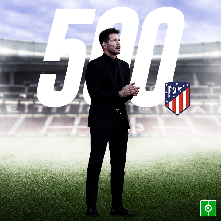 Simeone 500 partidos entrenador Atletico