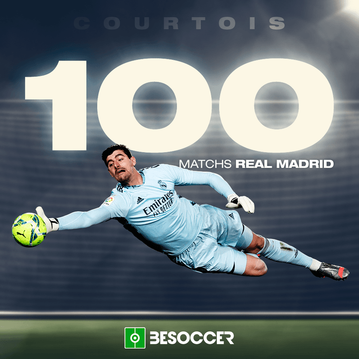 Courtois 100 partidos Real Madrid