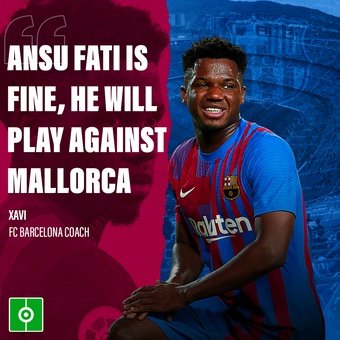 Xavi confirms that Ansu Fati will play against Mall, 30/04/2022