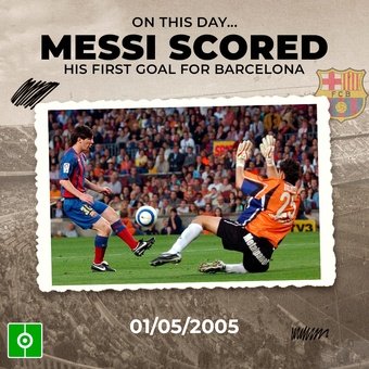Tal día como hoy...primer gol messi barcelona, 01/05/2022
