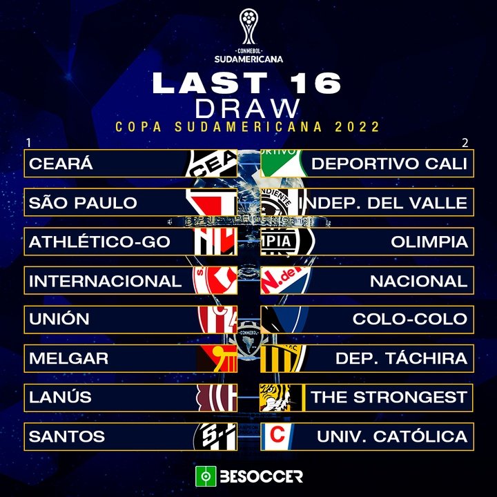 last 16 copa sudamericana